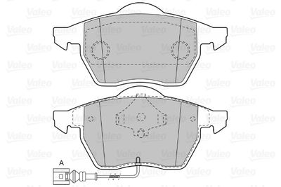 Brake Pad Set, disc brake VALEO 598355