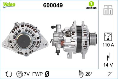 Alternator VALEO 600049