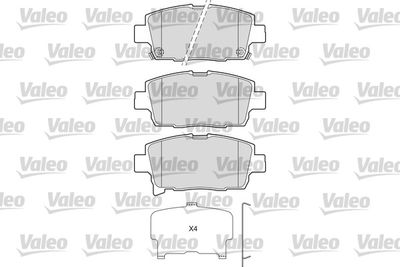 Brake Pad Set, disc brake VALEO 601673