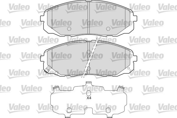 VALEO 601682 Brake Pad Set, disc brake