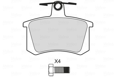 Brake Pad Set, disc brake VALEO 601710