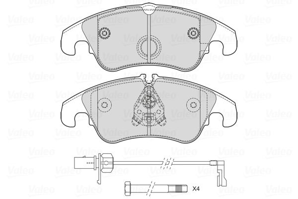 VALEO 601714 Brake Pad Set, disc brake