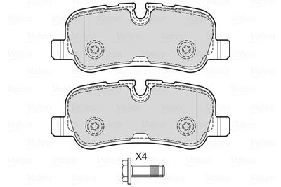 Brake Pad Set, disc brake VALEO 601726