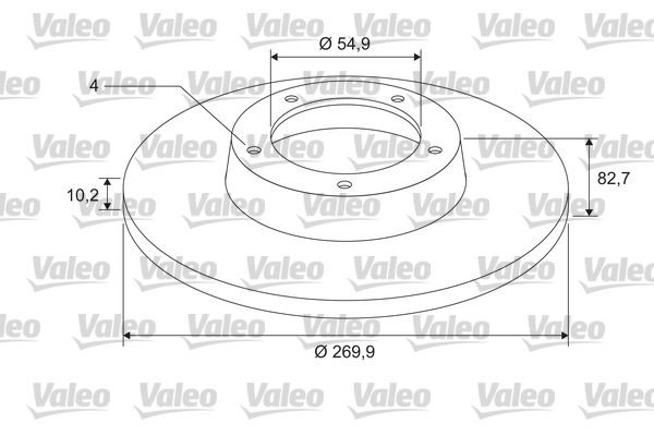 VALEO 675404 Brake Disc