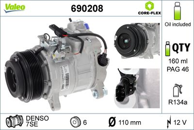 Compressor, air conditioning VALEO 690208