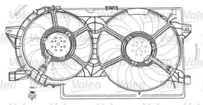 Fan, engine cooling VALEO 696012