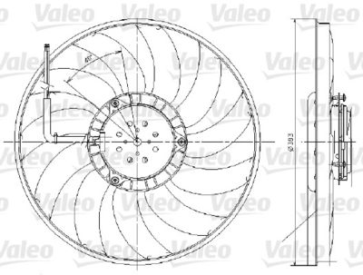 Fan, engine cooling VALEO 696017