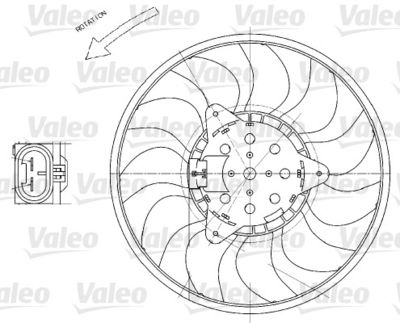 Fan, engine cooling VALEO 696029