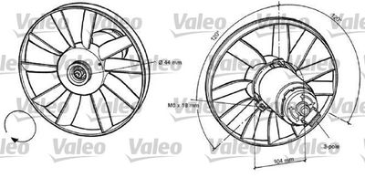 Fan, engine cooling VALEO 696039