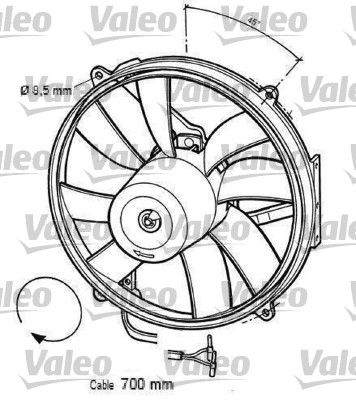 Fan, engine cooling VALEO 696063