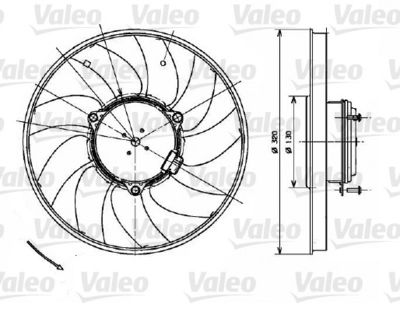 Fan, engine cooling VALEO 696083