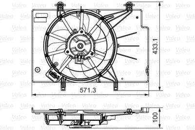 Fan, engine cooling VALEO 696346