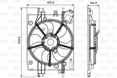 Fan, engine cooling VALEO 696550