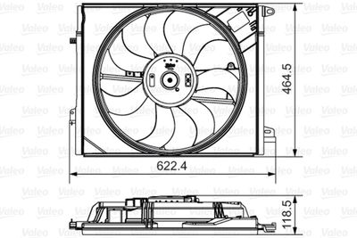 Fan, engine cooling VALEO 696882