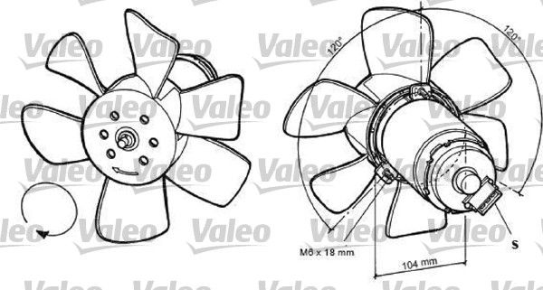 VALEO 698368 Fan, engine cooling