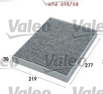 Filter, cabin air VALEO 698768