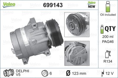 Compressor, air conditioning VALEO 699143