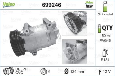 Compressor, air conditioning VALEO 699246