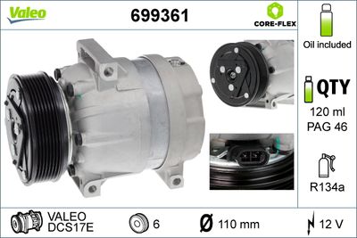 Compressor, air conditioning VALEO 699361