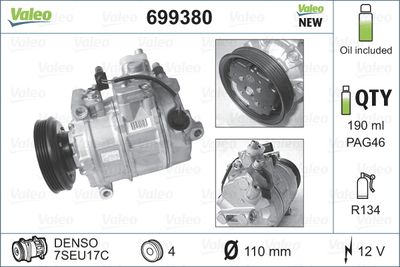 Compressor, air conditioning VALEO 699380