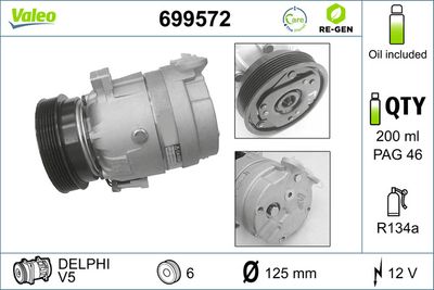 Compressor, air conditioning VALEO 699572