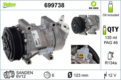 Compressor, air conditioning VALEO 699738