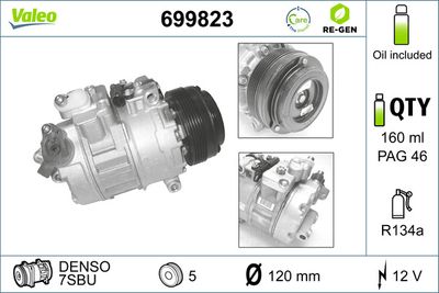 Compressor, air conditioning VALEO 699823