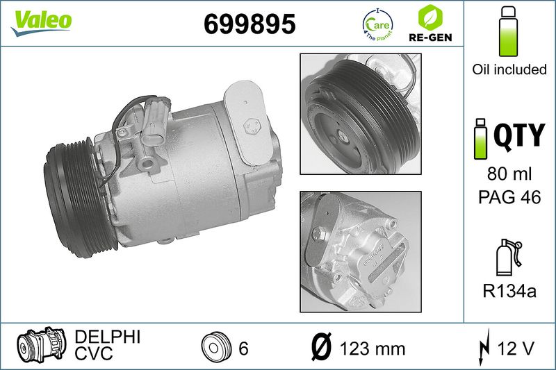 VALEO 699895 Compressor, air conditioning