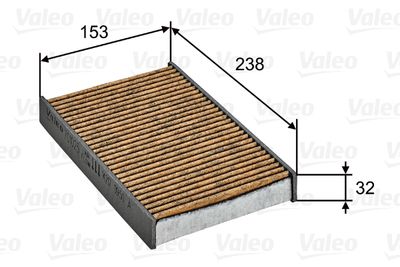 Filter, cabin air VALEO 701025