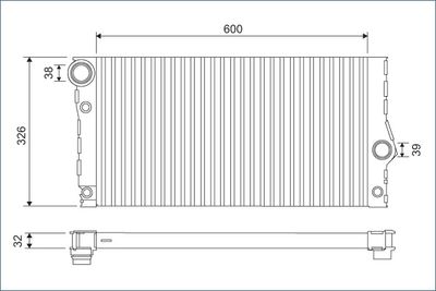 Radiator, engine cooling VALEO 701123