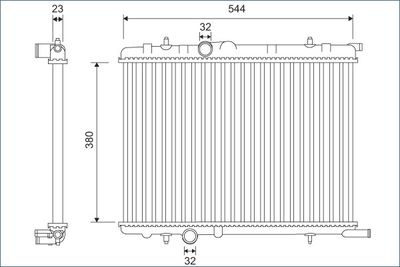 Radiator, engine cooling VALEO 701124