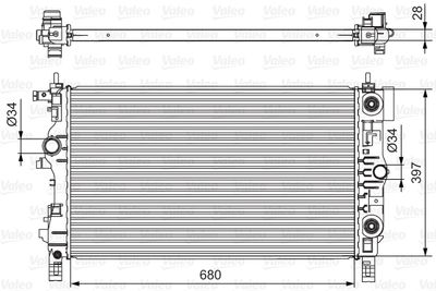 Radiator, engine cooling VALEO 701541