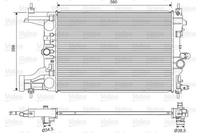Radiator, engine cooling VALEO 701594