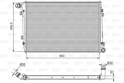 Radiator, engine cooling VALEO 701664