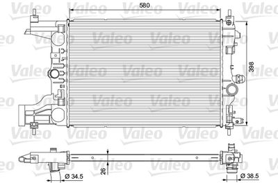 Radiator, engine cooling VALEO 701723