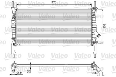 Radiator, engine cooling VALEO 701731