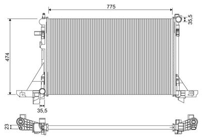 Radiator, engine cooling VALEO 701953