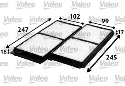 Filter, cabin air VALEO 715642