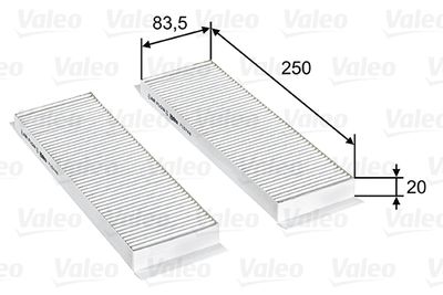 Filter, cabin air VALEO 715748