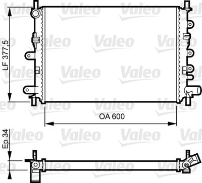 Radiator, engine cooling VALEO 730856