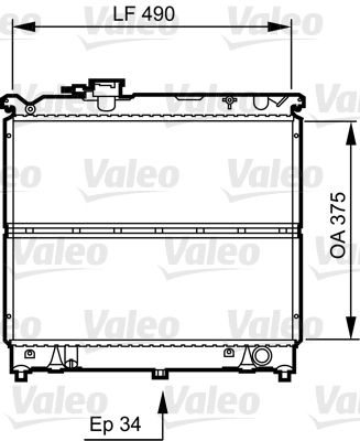 Radiator, engine cooling VALEO 731463