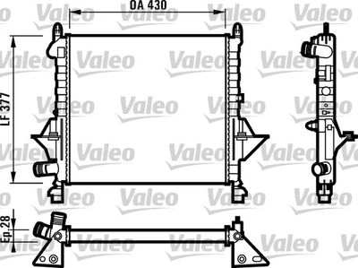 Radiator, engine cooling VALEO 731552