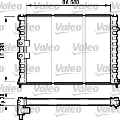 Radiator, engine cooling VALEO 731586