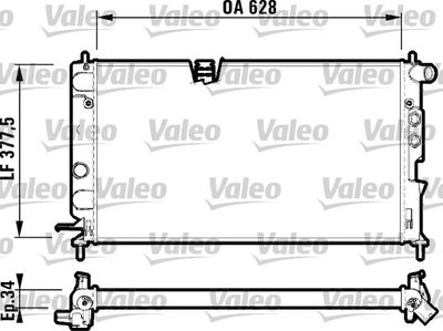 Radiator, engine cooling VALEO 732347