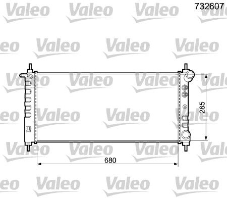 VALEO 732607 Radiator, engine cooling