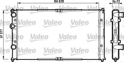 Radiator, engine cooling VALEO 732710