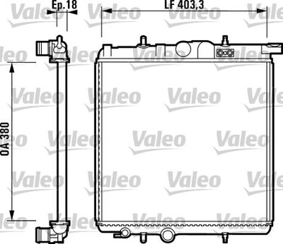 Radiator, engine cooling VALEO 732885