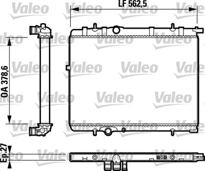 Radiator, engine cooling VALEO 732893