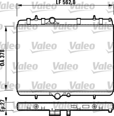 Radiator, engine cooling VALEO 732894