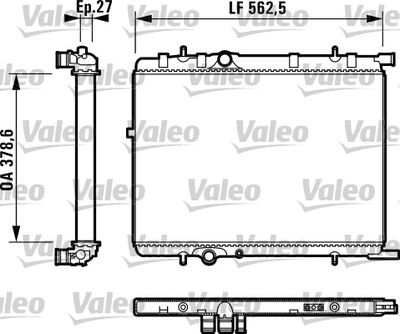 Radiator, engine cooling VALEO 732895